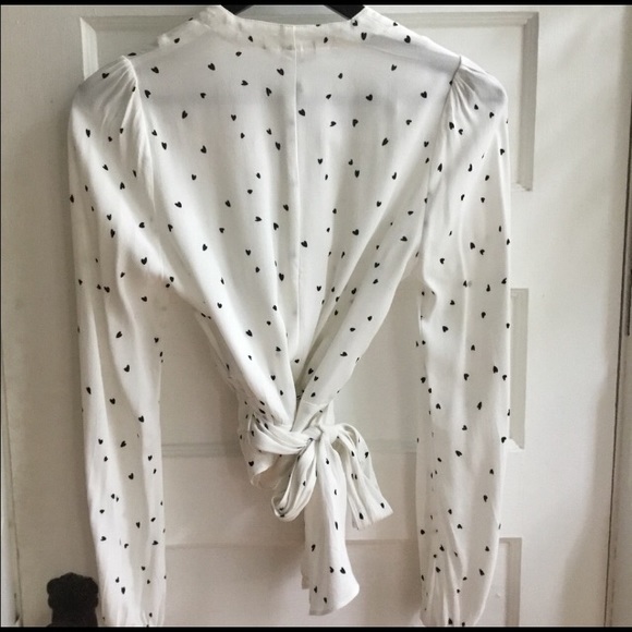 Rolla’s heart print wrap blouse - Picture 3 of 4